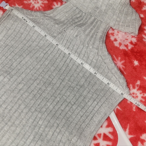 Nwot Express Gray Ribbed Turtleneck Sweater - Picture 6 of 7